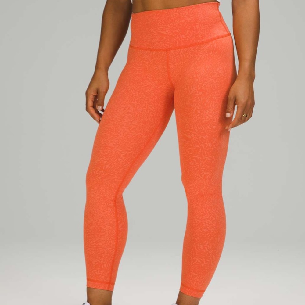 NWT Lululemon Wunder Train 25” Crunch Coral Sz 6